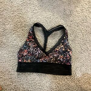 lululemon athletica Black Floral Sports Bra